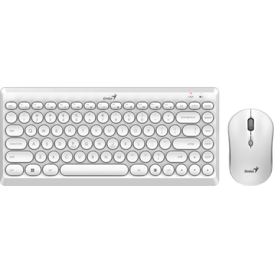 Genius Luxemate Q8000 White/ Wireless set/ USB/ white/ CZ+Sk Layout - (31340013412)