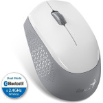 Genius NX-8000S BT/ Dual Bluetooth + 2,4GHz/ 1200 dpi/ wireless/ silent/ White - (31030034400)