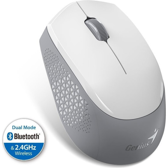 Genius NX-8000S BT/ Dual Bluetooth + 2,4GHz/ 1200 dpi/ wireless/ silent/ White - (31030034400)