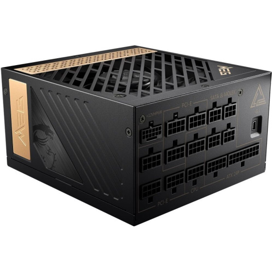 MSI Case Meg Ai1300P PCIE5/ 1300W/ ATX3.1/ act. PFC/ 10 Year warranty/ 120mm fan/ Full modular/ 80PLus Platinum - (306-7ZP4A11-CE0)