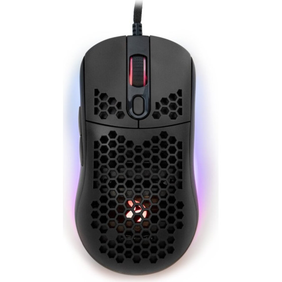 Arozzi Gaming Mouse Favo Ultra Light Black/ wired/ 16.000 dpi/ USB/ 7 buttons/ RGB/ Black - (AZ-FAVO-BK)