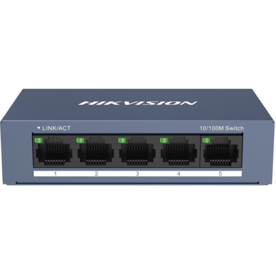 Hikvision Switch DS-3E0105-O/ 5x port/ 10/100MBps RJ45 porty/ 1 Gbps/ Napajeni 5 Vdc (1A) - (301802492)