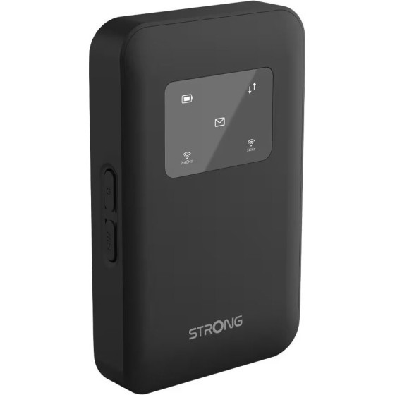 Strong 4G+ Mifi 900/ Data 300Mbps/ Wi-Fi 1200Mbps/ Baterie 2500mAh/ WPA3/ Micro SIM/ USB-C/ Bez displeje/ Cerny - (4G+MIFI900)