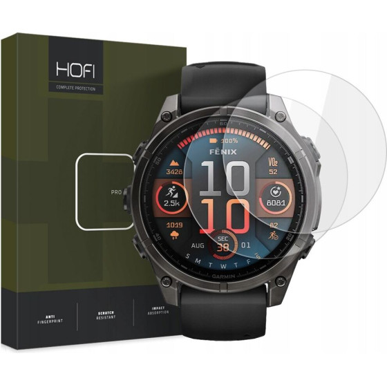 Hofi Tempered Glass Glass PRO+ 2-Pack Garmin Fenix 8 / 8 Pro (51 MM) CLEAR