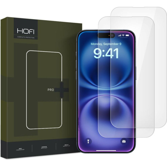 Hofi Tempered Glass Glass PRO+ 2-Pack Iphone 16 CLEAR
