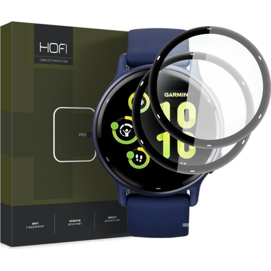 Hofi Hybrid Glass Hybrid PRO+ 2-Pack Garmin Vivoactive 5 BLACK