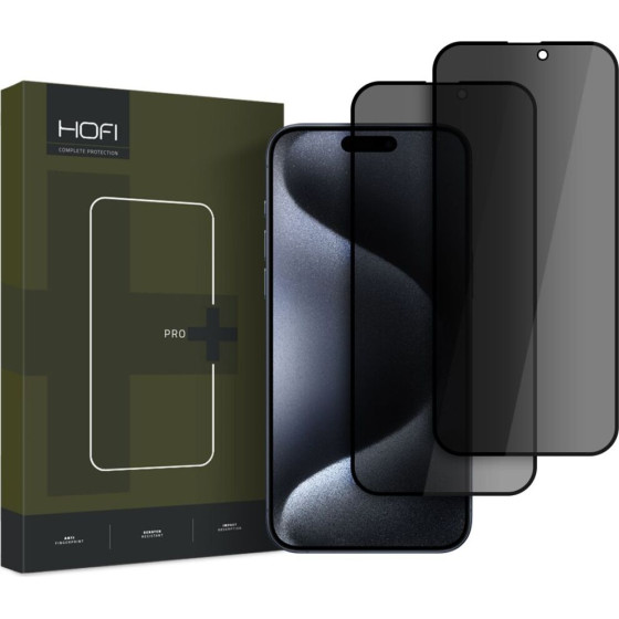 Hofi Privacy Anti Spy Glass PRO+ 2-Pack Iphone 16 PRIVACY