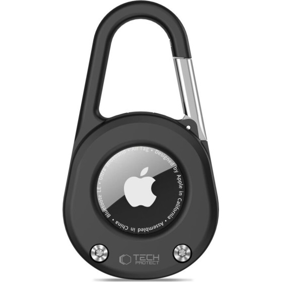 Tech-Protect Slidelock Carabiner Keychain Apple Airtag 1 / 2 BLACK