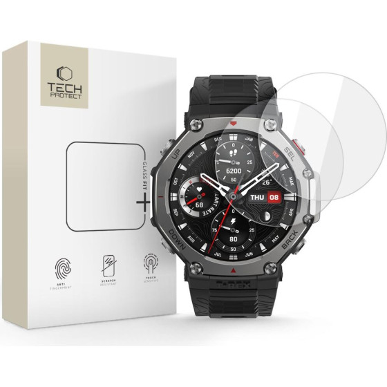 Tech-Protect Tempered Glass Glass FIT+ 2-Pack Amazfit T-Rex 3 Pro 48MM CLEAR