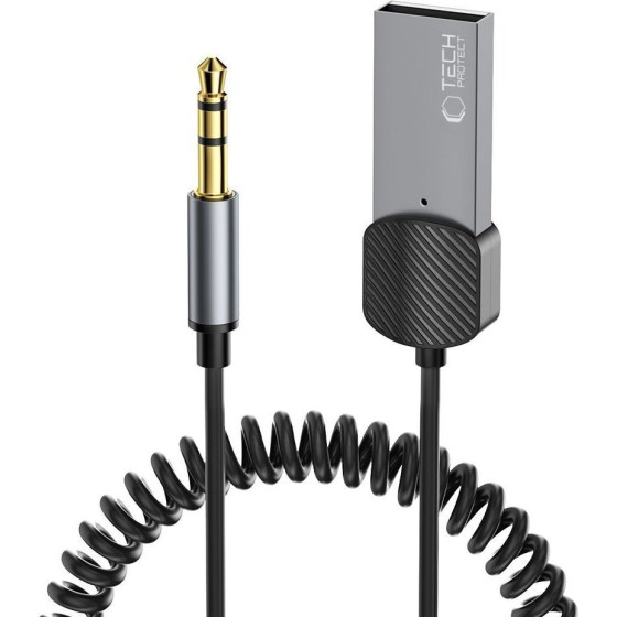 Tech-Protect Ultraboost Bluetooth Aux Audio Adapter Cable GREY
