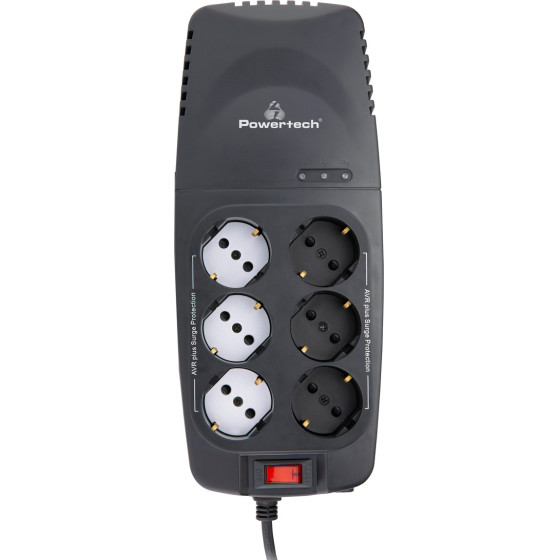 POWERTECH �������������� �������� 2000VA/1000W, 6x schuko - (PT-1496)