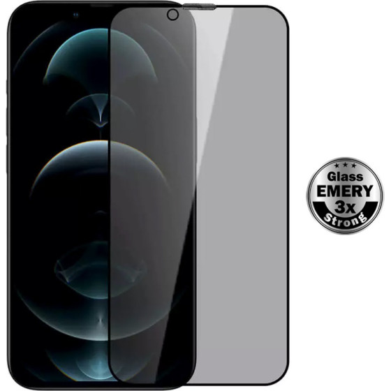 POWERTECH tempered glass Emery Private 5D ��� iPhone 14, full glue - (TGC-0775)