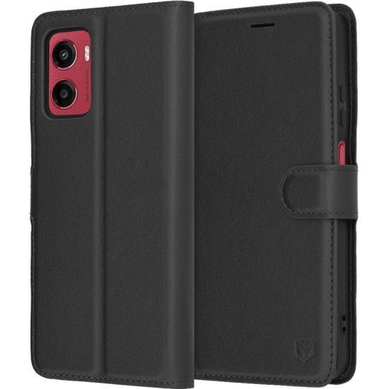 Techsuit - Leather Folio - Motorola Moto G05 / E15 - Black