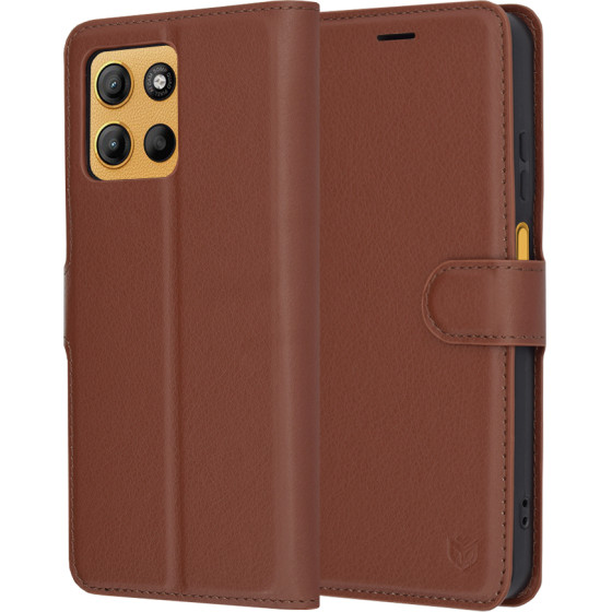 Techsuit - Leather Folio - Motorola Moto G15 / G15 Power - Brown