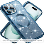 Techsuit - Luxury Glitter Magsafe - Samsung Galaxy A17 5G / A17 4G - Light Blue