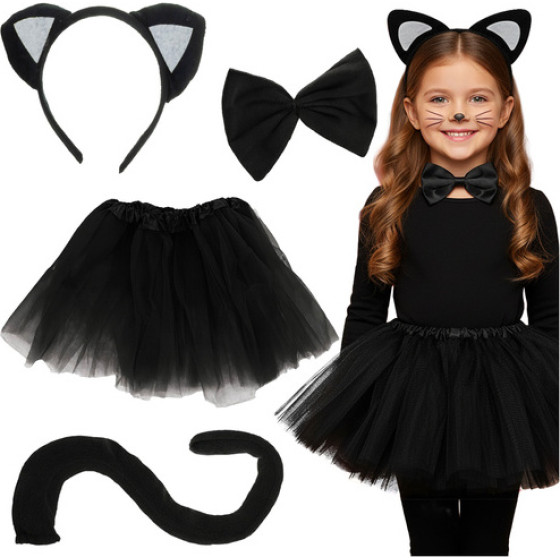 Kruzzel Kitten Costume - Black 4-Piece 26518 - (18505-0)