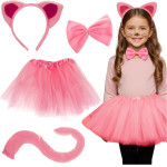 Kruzzel Kitten Costume - Pink 4-Piece 26517 - (18504-0)
