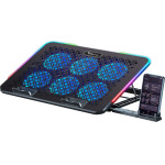 Alcatroz Notebook & Phone Cooling Stand 6 Fans Vendaval S6 Rgb Black Oem - (VENDAVAL-S6-RGB)