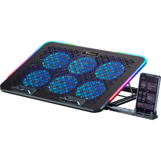 Alcatroz Notebook & Phone Cooling Stand 6 Fans Vendaval S6 Rgb Black Oem - (VENDAVAL-S6-RGB)