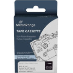 �������� ������� ������ MediaRange ( Brother TZ-335/TZe-335, 12mm, 8m, Laminated And Permanent Adhesive, White On Black) - (MRBTZ335)