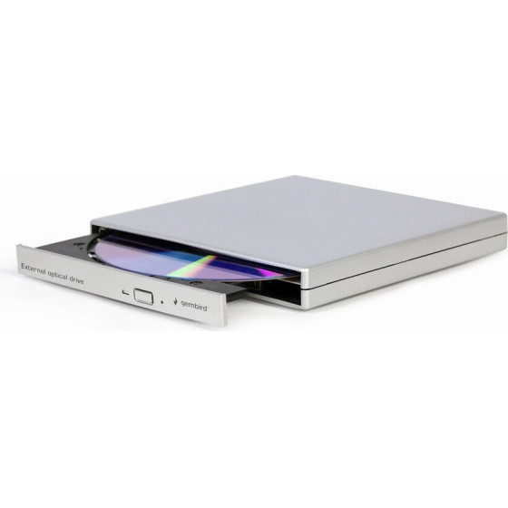 Gembird External Usb Dvd drive, Silver - (DVD-USB-021-SV)