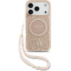 Guess Iml Flowers Electro Pearl Strap Magsafe Case For Iphone 17 Pro Pink - (GUHMP17LHCPOFPP)