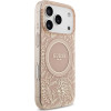 Guess Iml Flowers Electro Pearl Strap Magsafe Case For Iphone 17 Pro Pink - (GUHMP17LHCPOFPP)