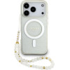 Guess Iml Glitter Pearl Strap Magsafe Case For Iphone 17 Pro Clear - (GUHMP17LHGCRELST)