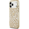 Guess Leopard Glitter Magsafe Case For Iphone 17 Pro Max Brown - (GUHMP17XHLEGTGLW)