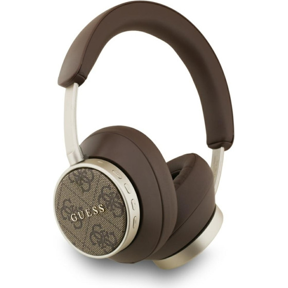 Guess Sluchawki Nauszne Bluetooth 4G Classic Logo Brazowy - (GUBHC15P4MRSCW)