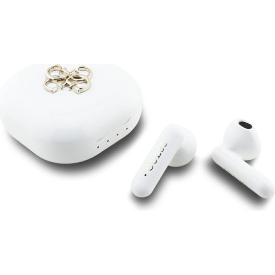 Guess Tws 4G Metal Logo Headphones White - (GUTWSJ7HE4GH)