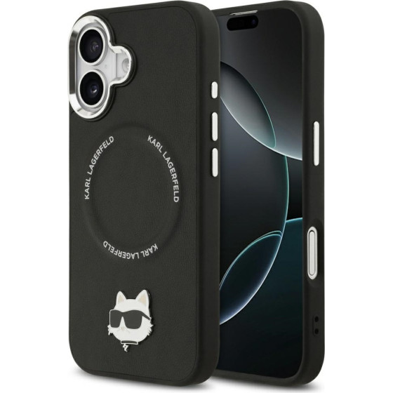 Karl Lagerfeld Choupette Pin Magsafe Case For Iphone 17 Black - (KLHMP17SPSMLRCHK)