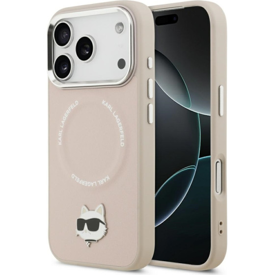 Karl Lagerfeld Choupette Pin Magsafe Case For Iphone 17 Pro Max Pink - (KLHMP17XPSMLRCHP)