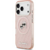 Karl Lagerfeld Iml Glitter Karl & Choupette Heads Logo Magsafe Case For Iphone 17 Pro Pink - (KLHMP17LHMKBKCHOP)