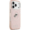 Karl Lagerfeld Iml Glitter Karl & Choupette Heads Logo Magsafe Case For Iphone 17 Pro Pink - (KLHMP17LHMKBKCHOP)