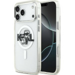 Karl Lagerfeld Iml Glitter Karl & Choupette Sketch Logo Magsafe Case For Iphone 17 Pro Max Clear - (KLHMP17XHGKCGKBT)