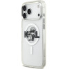 Karl Lagerfeld Iml Glitter Karl & Choupette Sketch Logo Magsafe Case For Iphone 17 Pro Max Clear - (KLHMP17XHGKCGKBT)
