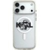 Karl Lagerfeld Iml Glitter Karl & Choupette Sketch Logo Magsafe Case For Iphone 17 Pro Max Clear - (KLHMP17XHGKCGKBT)