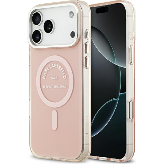 Karl Lagerfeld Iml Karl Rsg Logo Magsafe Case For Iphone 17 Pro Max Pink - (KLHMP17XHKRSGPP)