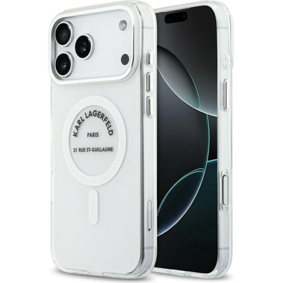 Karl Lagerfeld Iml Karl Rsg Logo Magsafe Case For Iphone 17 Pro Max Transparent - (KLHMP17XHKRSGPT)