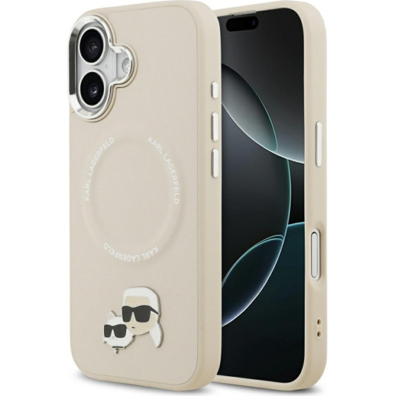 Karl Lagerfeld Karl & Choupette Pins Magsafe Case For Iphone 17 Beige - (KLHMP17SPSMLRKCE)