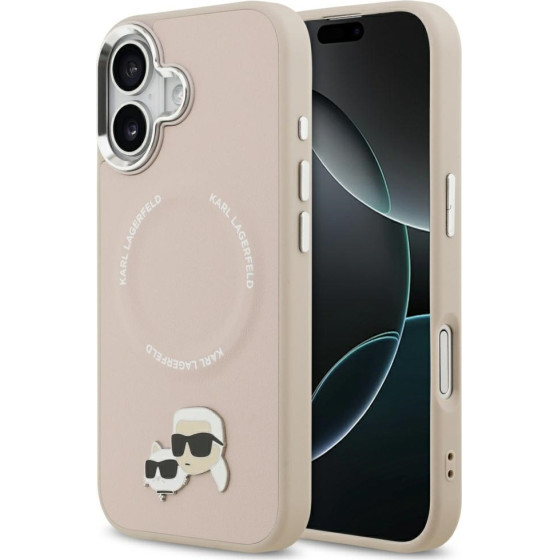 Karl Lagerfeld Karl & Choupette Pins Magsafe Case For Iphone 17 Pink - (KLHMP17SPSMLRKCP)