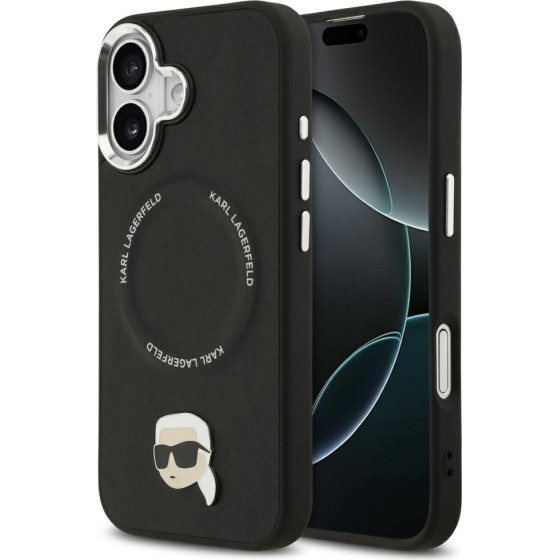 Karl Lagerfeld Karl Pin Magsafe Case For Iphone 17 Black - (KLHMP17SPSMLRKLK)