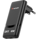 Verbatim Fold n Go Mains Charger Gan 65W Black - (32354)