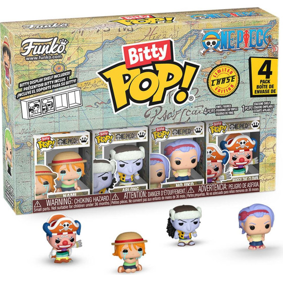 Funko Bitty Pop! 4-Pack: One Piece - Nami, Arlong, Nojiko, Bitty Pop! Chase Vinyl Figures