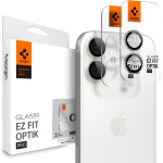 Spigen Camera Cover Optik Pro GLAS.Tr ''Ez FIT'' Camera Protector 2-Pack Iphone 16 / 16 Plus / 17 Silver - (AGL10126)