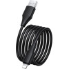 Silicone Cable Usb A To Lightning Hoco 2,4A 1 m X124 black