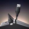 Silicone Cable Usb A To Lightning Hoco 2,4A 1 m X124 black