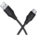 Silicone Cable Usb A To Usb C Hoco 3A 1 m X124 black