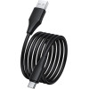 Silicone Cable Usb A To Usb C Hoco 3A 1 m X124 black
